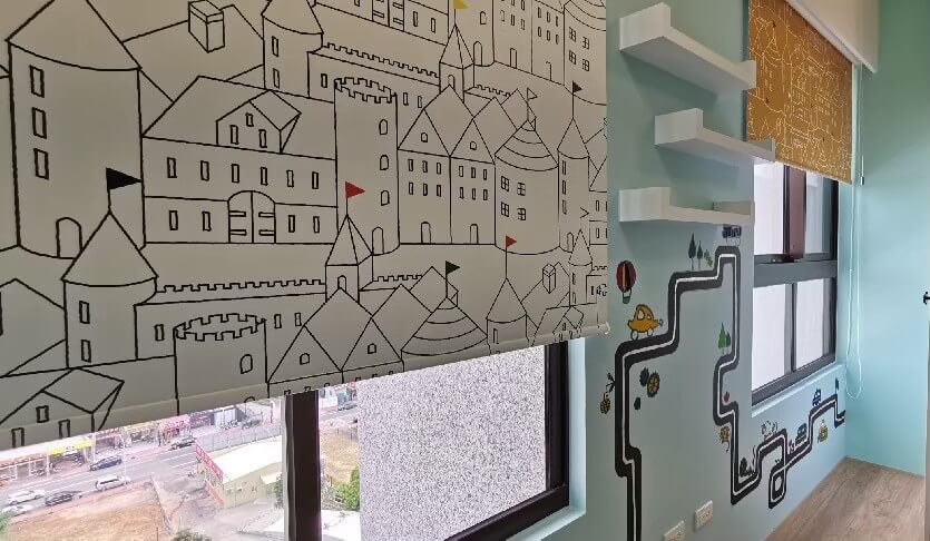 大圖輸出捲簾 印刷捲簾 兒童捲簾